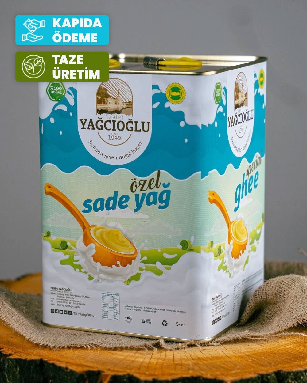 Özel Sadeyağ 5 kg - Keçi ve Manda Karışımı